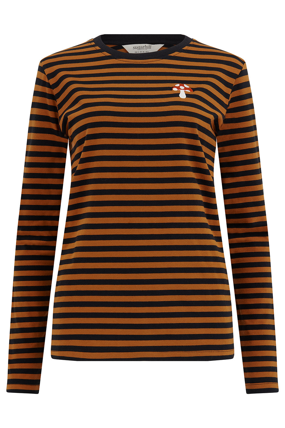 Brunswick Jersey Top - Brown/Black, Mushroom