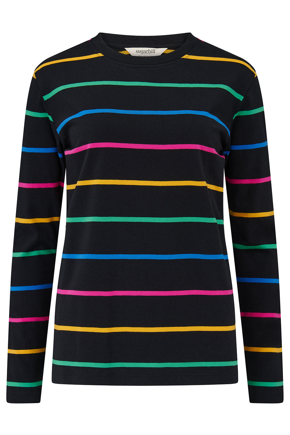 Brunswick Jersey Top - Black/Multi, Nightglow Stripe