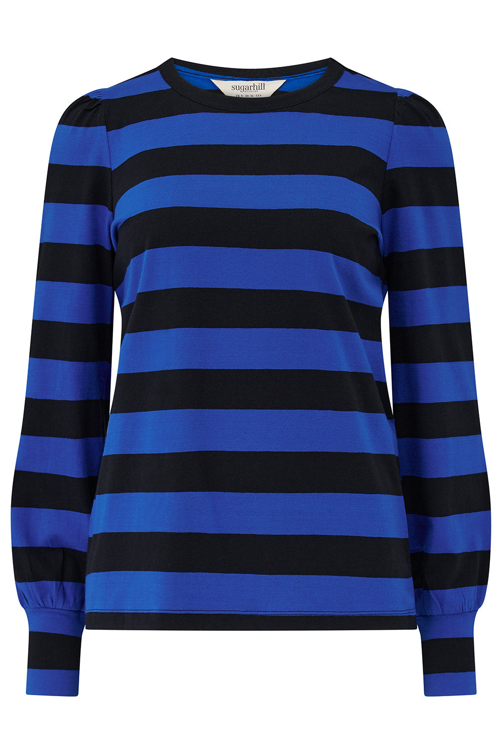 Griselda Jersey Top - Blue/Black, Stripes