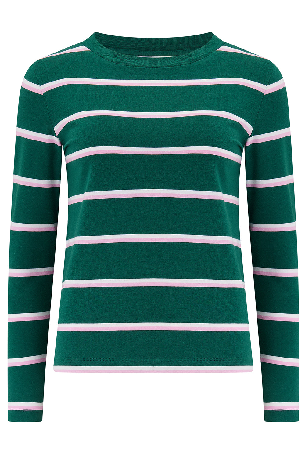 Josie Jersey Top - Green, Colour Pop Stripe