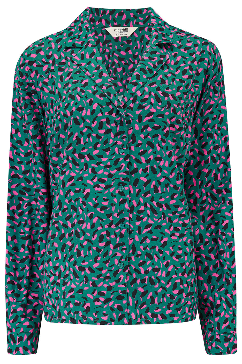 Micah Revere Shirt - Green, Layered Spot
