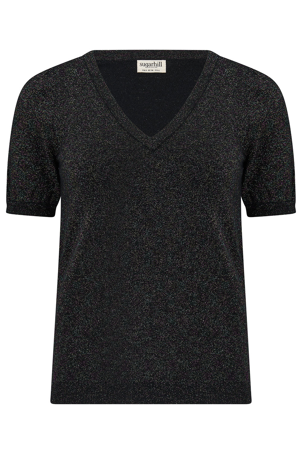 Blossom Knit Top - Black, Rainbow Sparkle