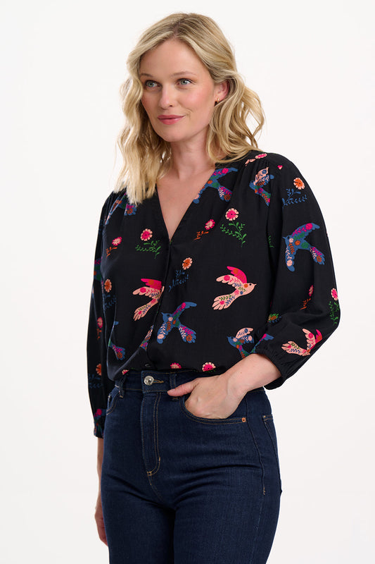 Elkie Blouse - Black, Rainbow Folk Bird